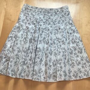 AKRIS PUNTO MATCHSTICK VOILE COTTON PLEAT SKIRT
